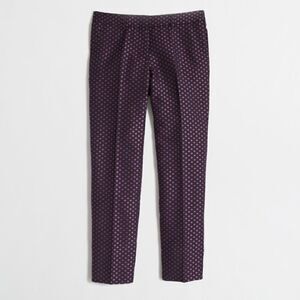 J.Crew Factory Black  & Pink Jacquard Pants